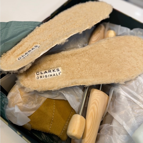 Clarks Mustard Suede Rossendale Shoes main image 4